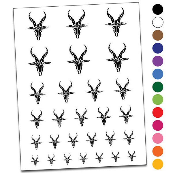 Goat Temporary Tattoo Etsy