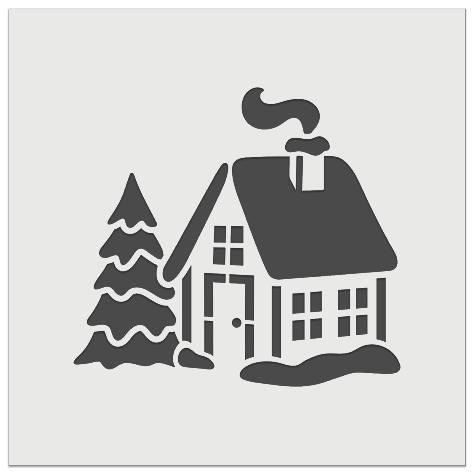 Christmas Winter House Wall Cookie DIY Craft Reusable Stencil - Etsy UK
