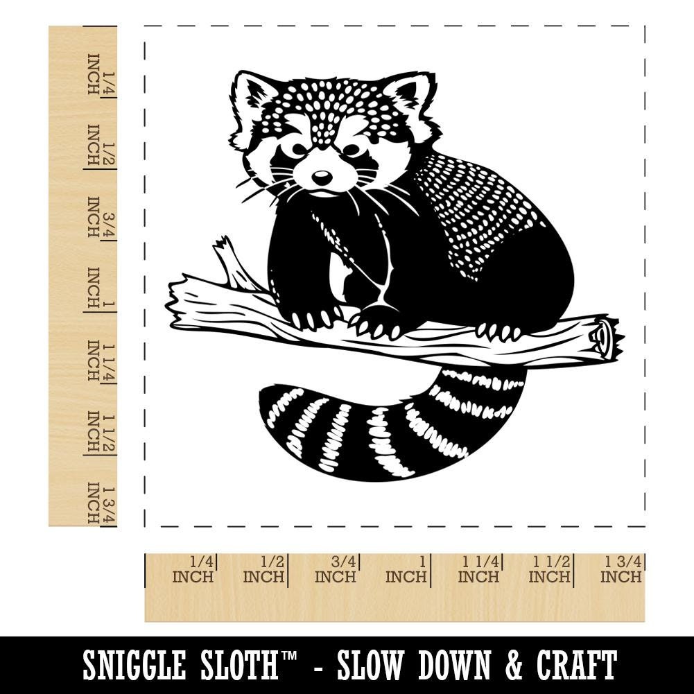 Cute Little Red Panda Square Rubber Stamp for Stamping Etsy Israel