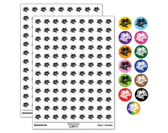 Pretty Poppy Flower 200+ 0.50" Round Stickers