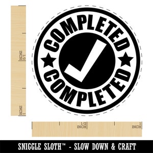 Completed Check Mark Teacher School Self-inking Rubber Stamp Ink ...