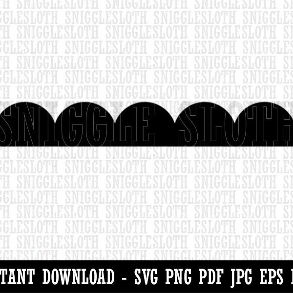 Classic Scalloped Border Solid Clipart Instant Digital Download SVG EPS PNG pdf ai dxf jpg Cut Files for Commercial Use