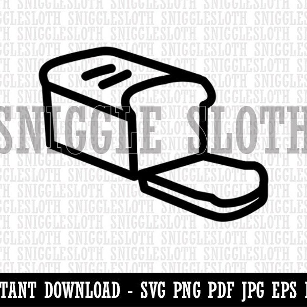 Gesneden brood Clipart Instant Digital Download SVG EPS PNG pdf ai dxf jpg Gesneden bestanden voor commercieel gebruik