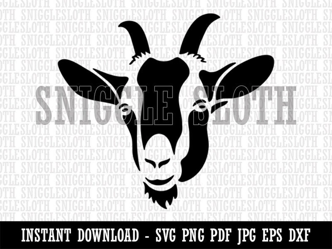 Toggenburg Goat Face Clipart Instant Digital Download SVG EPS PNG Pdf ...