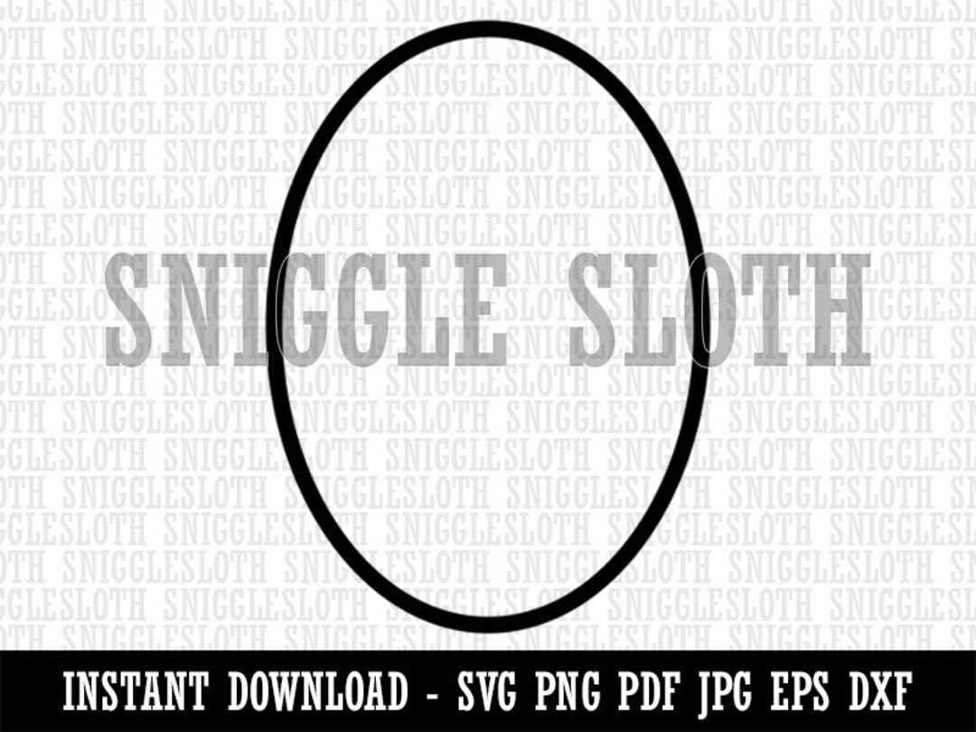 Oval Outline Clipart Instant Digital Download SVG EPS PNG Pdf - Etsy