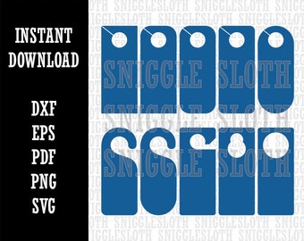 10 Door Hanger Designs Digital Instant Download Templates SVG EPS DXF pdf png File for Laser or Cricut
