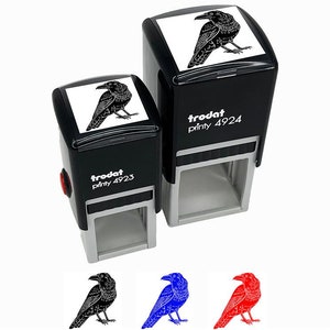 Small Black Bird Raven Rubber Stamp Crow A31010 WM Small Black Bird Raven Rubber Stamp Crow A31010 WM