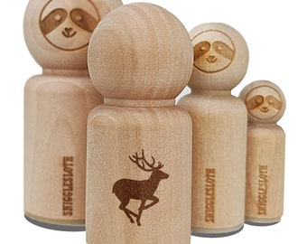 Deer Buck in Profile Solid Rubber Stamp for Stamping Crafting Planners