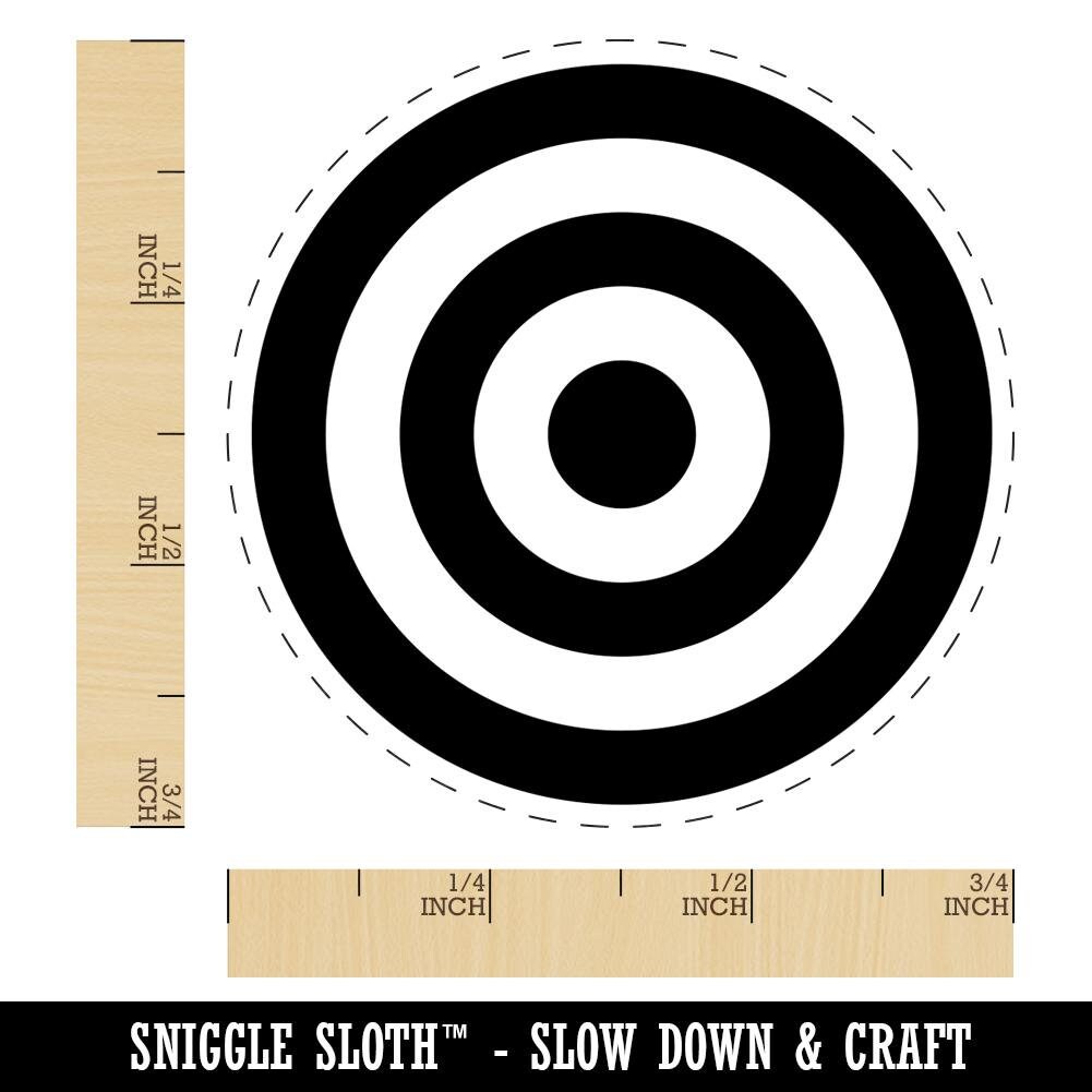 Bullseye Target SelfInking Rubber Stamp for Stamping Crafting Etsy