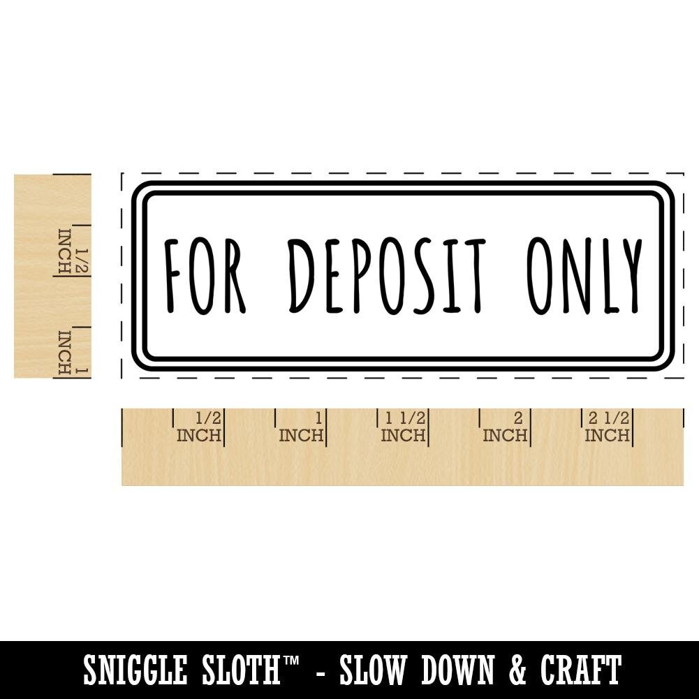 For Deposit Only Double Border Bank Check Selfinking Rubber Etsy
