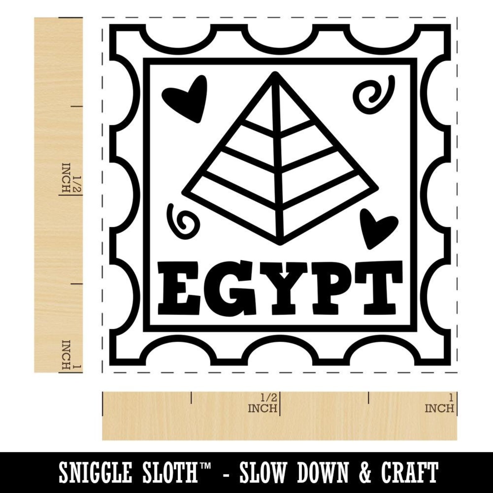 Egypt Pyramid Passport Travel Self-Inking Rubber Stamp Ink | Etsy