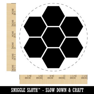 Bee Honeycomb Solid Self-Inking Rubber Stamp for Stamping Crafting Planners image 10