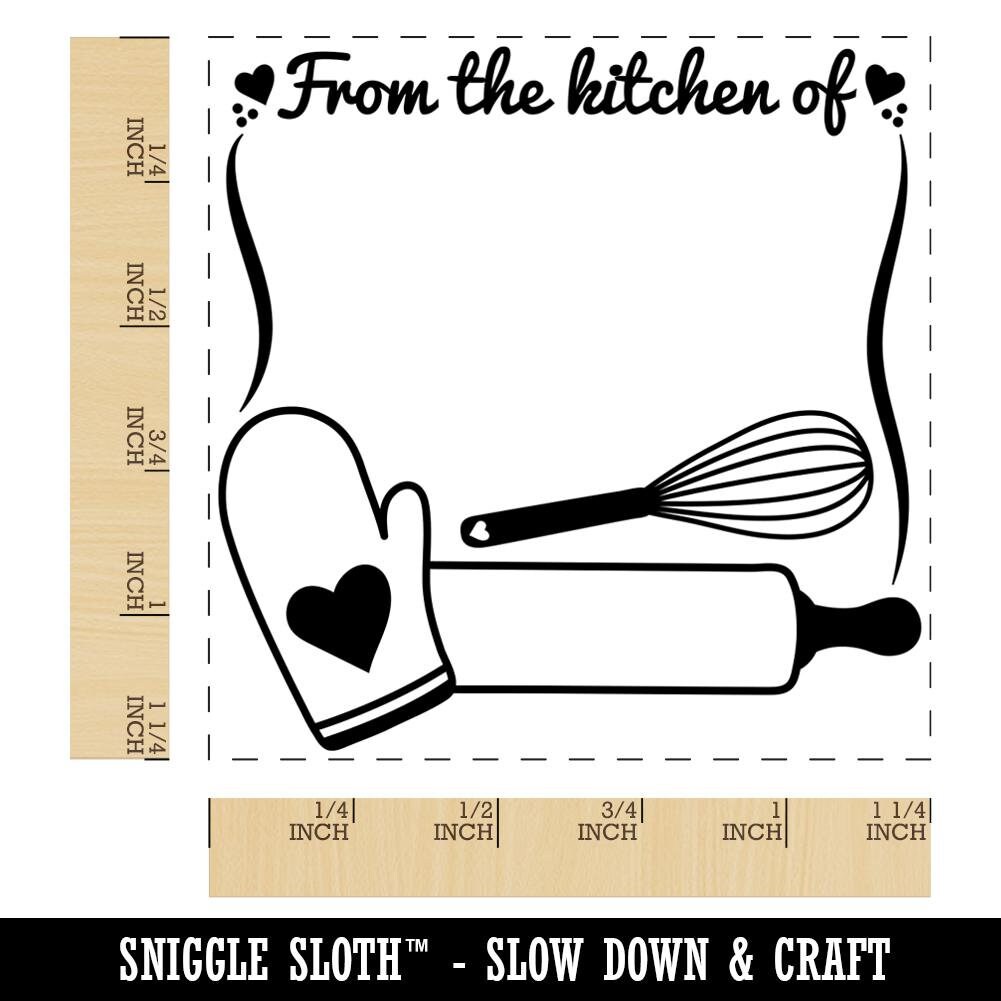 From the Kitchen of Baking Baker Cooking Square Rubber Stamp - Etsy