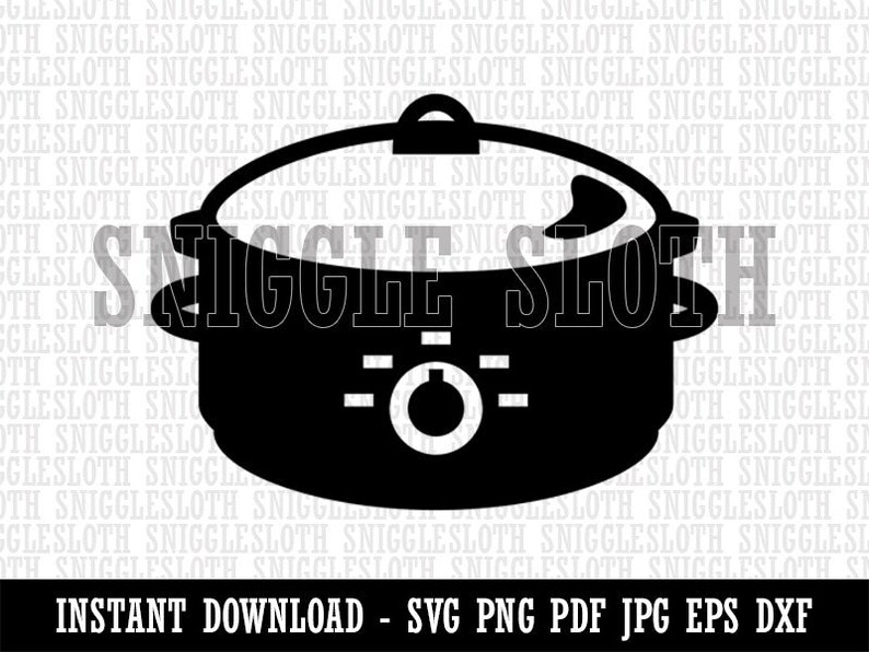 Crock Pot Slow Cooker Clipart Instant Digital Download SVG EPS Etsy