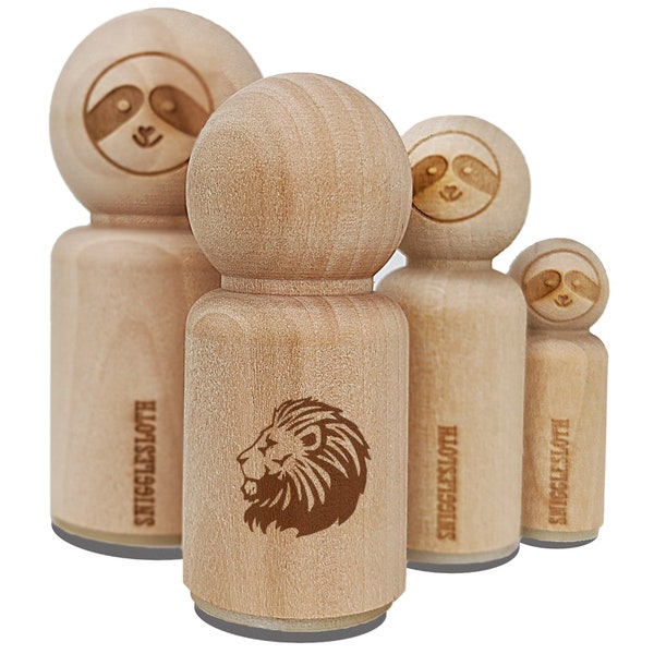 Regal Maned Lion Head Side Profile Rubber Stamp for Stamping Crafting Planners