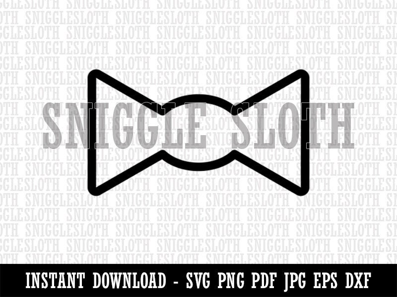 Bow Tie Outline Clipart Instant Digital Download SVG EPS PNG Etsy
