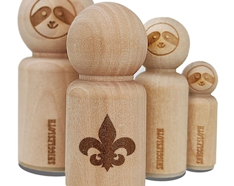 Fleur de Lis Solid Rubber Stamp for Stamping Crafting Planners