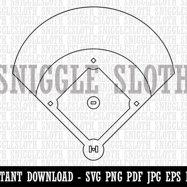 Baseball Diamond Svg Etsy