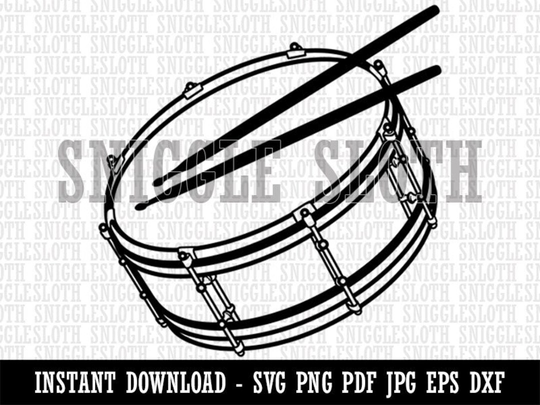 Snare Drum Percussion Musical Instrument Clipart Digital Download SVG
