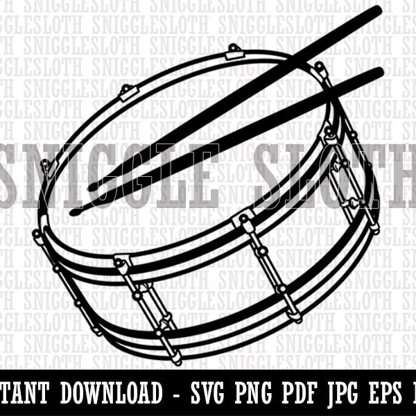 Caisse claire Percussion Instrument de musique Clipart Digital Télécharger SVG EPS PNG PDF AI DXF JPG Couper des fichiers Utilisation commerciale