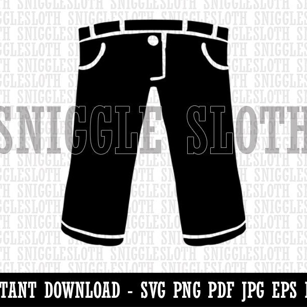 Pants Jeans Trousers Clothes Laundry Clipart Instant Digital Download SVG EPS PNG pdf ai dxf jpg Cut Files Commercial
