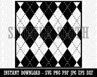 Argyle Pattern Block Clipart Instant Digital Download SVG EPS PNG pdf ai dxf jpg Cut Files for Commercial Use