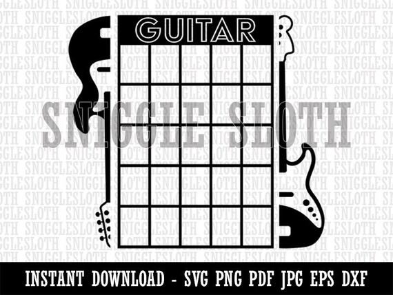 Split Electric Bass Guitar Chord Chart Clipart Instant Digital - Etsy ...