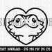 Bearded Dragon Lizard Inside of Heart Clipart Instant Digital Download SVG EPS PNG pdf ai dxf jpg Cut Files Commercial 