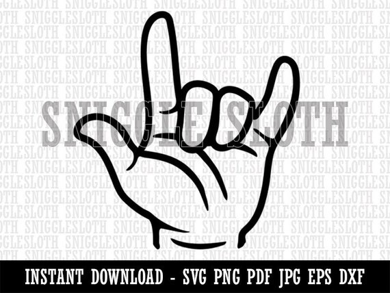 I Love You Hand Sign Language Clipart Instant Digital Download Etsy 日本