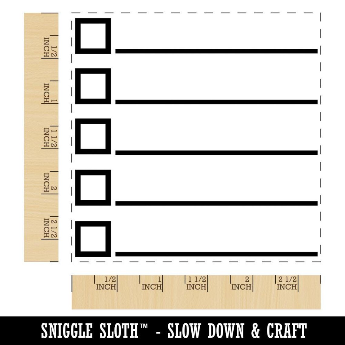 Bulleted Check List Checklist Carrés et lignes Carré Tampon en | Etsy ...