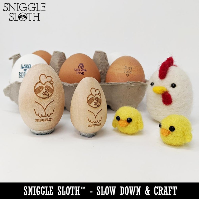 Please Return Carton Chicken Egg Rubber Stamp