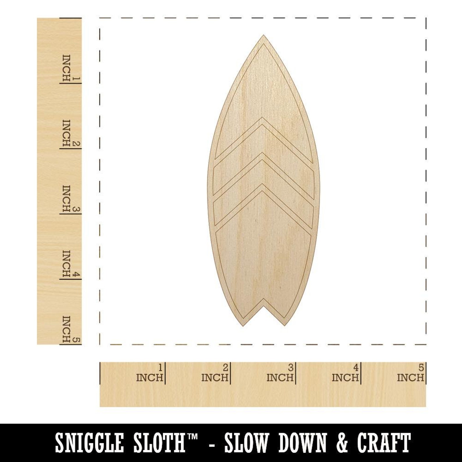 Stylish Surfboard Unfinished Wood Shape Piece Cutout for DIY Etsy