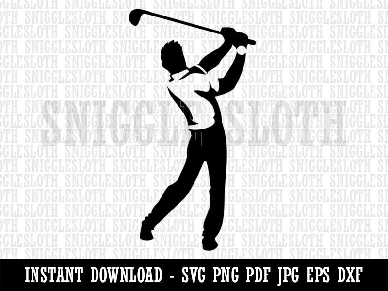 Golfer Swing Clip Art