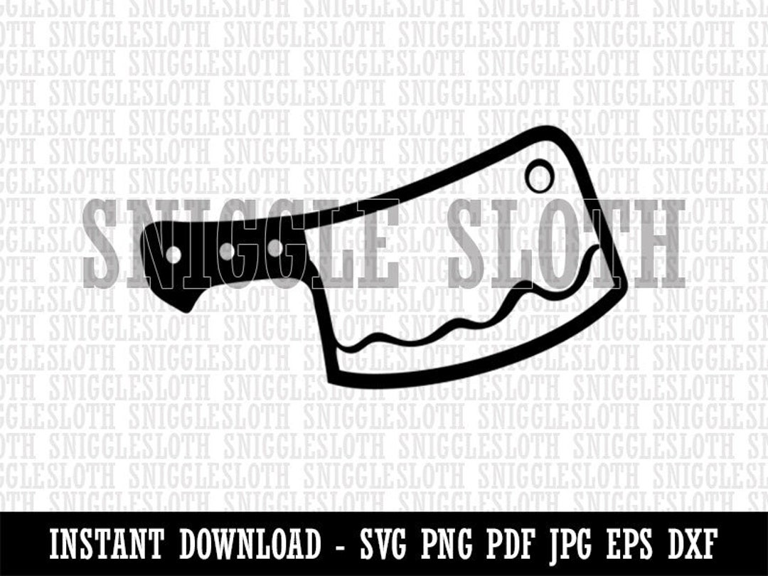 Butcher's Meat Cleaver Clipart Instant Digital Download Etsy
