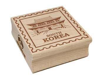 South Korea Travel Gyeongbokgung Palace Square Rubber Stamp for Stamping Crafting