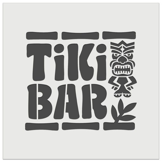 Tiki Bar Wall Cookie DIY Craft Reusable Stencil | Etsy