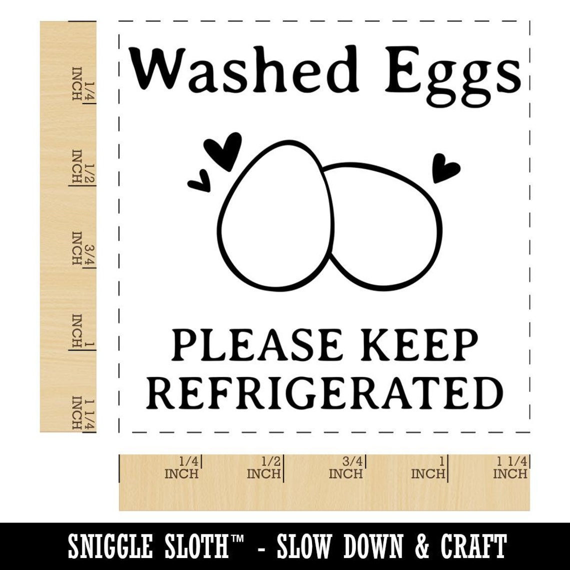 Washed Eggs Please Keep Refrigerated Carton Label Chicken Duck Etsy