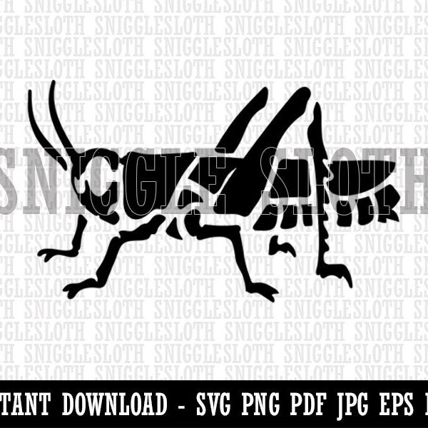 Grasshopper Locust Insect Bug Clipart Instant Digital Download SVG EPS PNG pdf ai dxf jpg Cut Files for Commercial Use