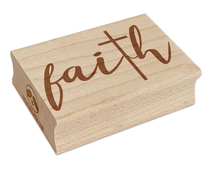 Faith Unmounted Rubber Stamp Christian Religious Sweet Etsy