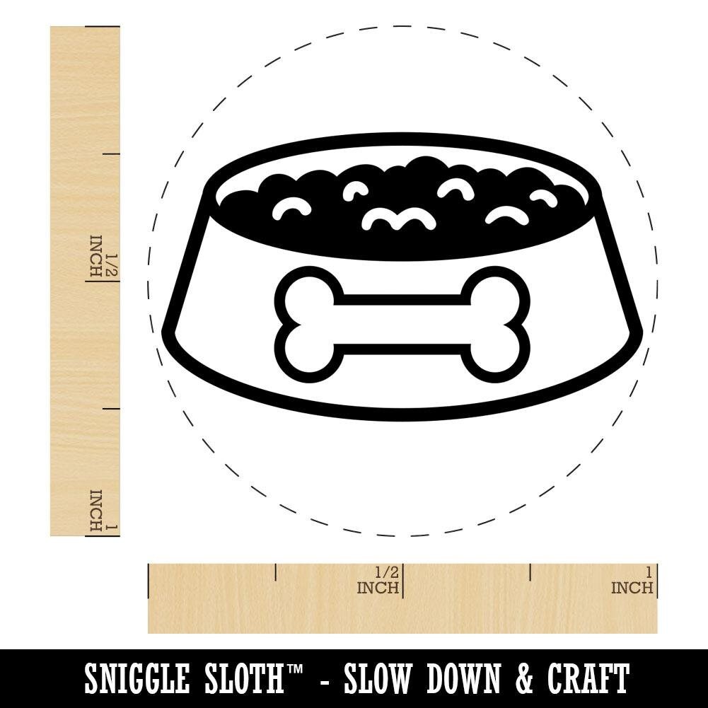 Dog Food Bowl Rubber Stamp for Stamping Crafting Planners Etsy Italia