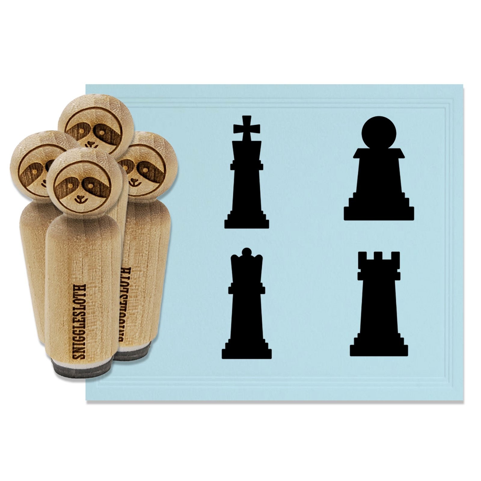 White Rook Chess Piece Button | Wacky Buttons