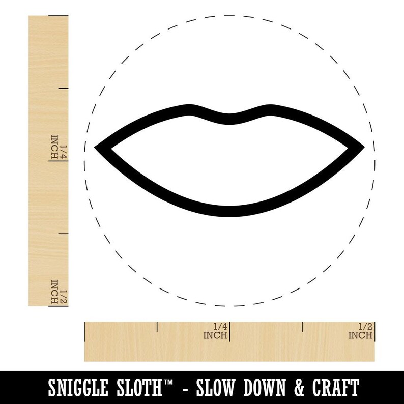 Lips Mouth Outline Rubber Stamp for Stamping Crafting Planners - Etsy