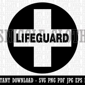 Lifeguard Cross in Circle Clipart Instant Digital Download SVG - Etsy