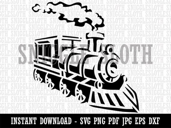 Tren Motor de vapor Locomotora Vehículo Clipart Descarga - Etsy
