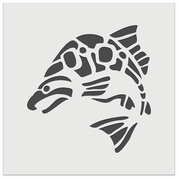 Native American Tlingit Salmon Indian Tribal Fish Wall Cookie DIY Craft Reusable Stencil