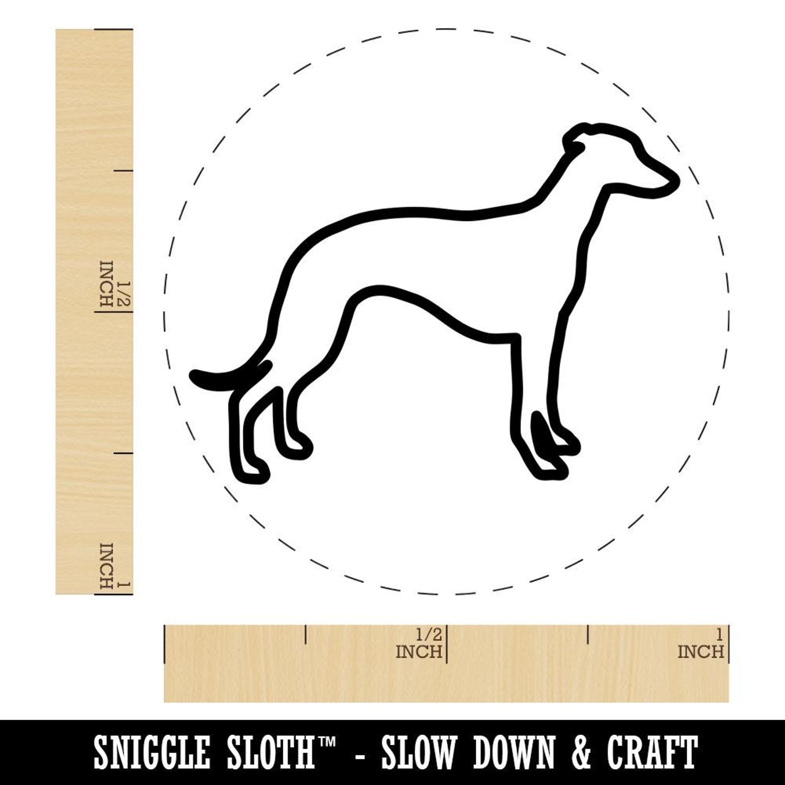 Whippet Dog Outline Rubber Stamp for Stamping Crafting | Etsy