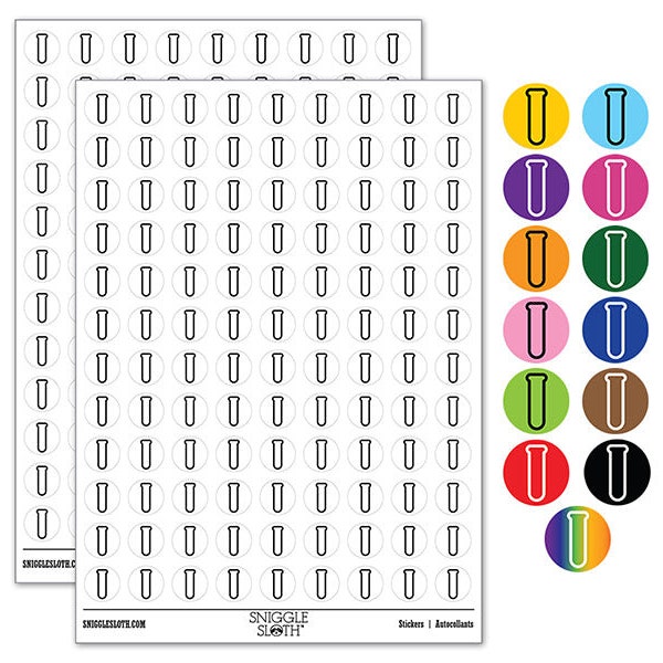 Science Glassware Test Tube Outline 200+ 0.50" Round Stickers