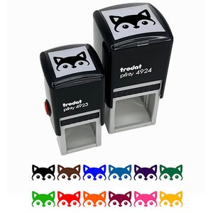 Peeking Fox Self-Inking Rubber Stamp Ink Stamper