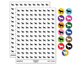 Goat Solid 0.50" Round Sticker Pack