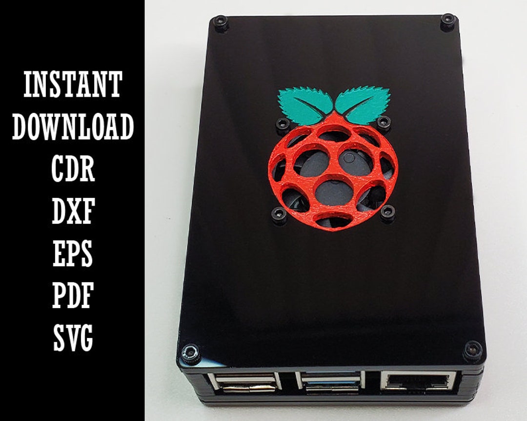Raspberry Pi 4 Computer Case with Holes for Fan Mounting Cdr Dxf Eps ...